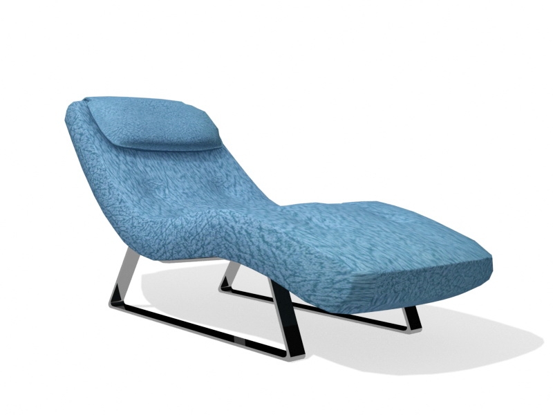 Blue Chaise Longue 3d model download — 3D model download
