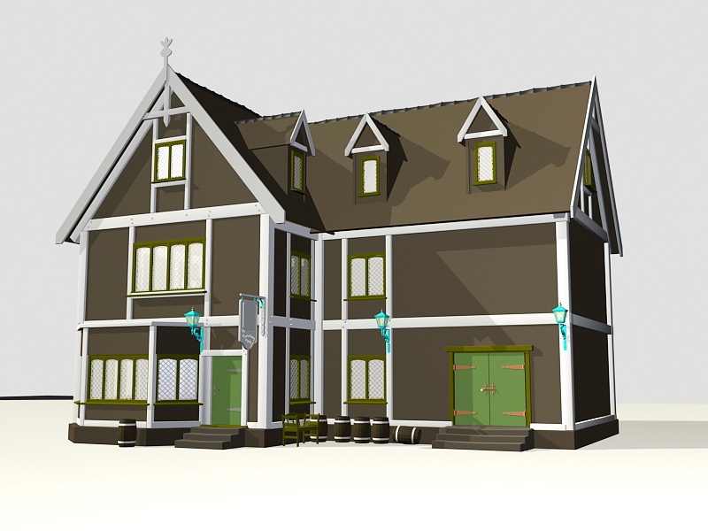 Old Country Inn 3d model download — 3D model download