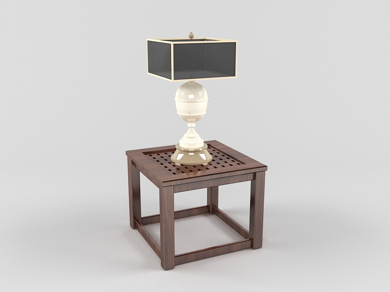 Oriental Style Table Lamp 3d model download — 3D model download