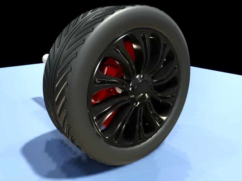 Truck Rim and Tire 3d model download — 3D model download