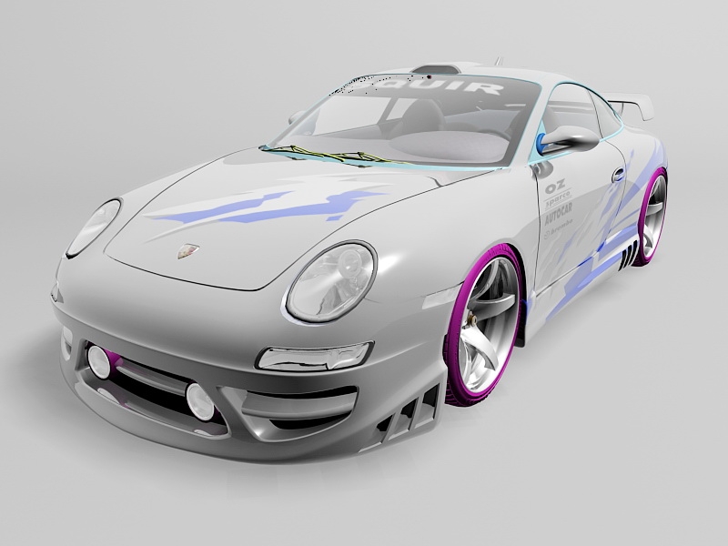 Underground Porsche 911 Tuning 3d model download — 3D model download