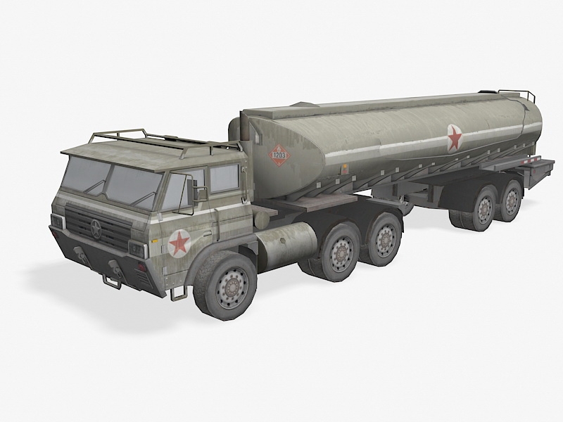 Fuel Tank Truck 3d model download — 3D model download