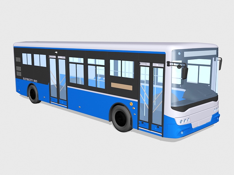 Electric City Bus 3d model download — 3D model download