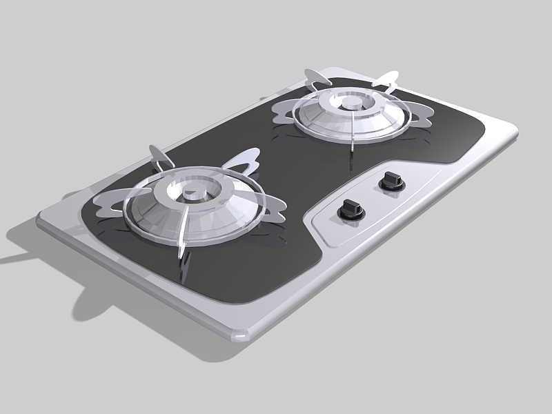 Countertop Gas Cooktop 3d model download — 3D model download
