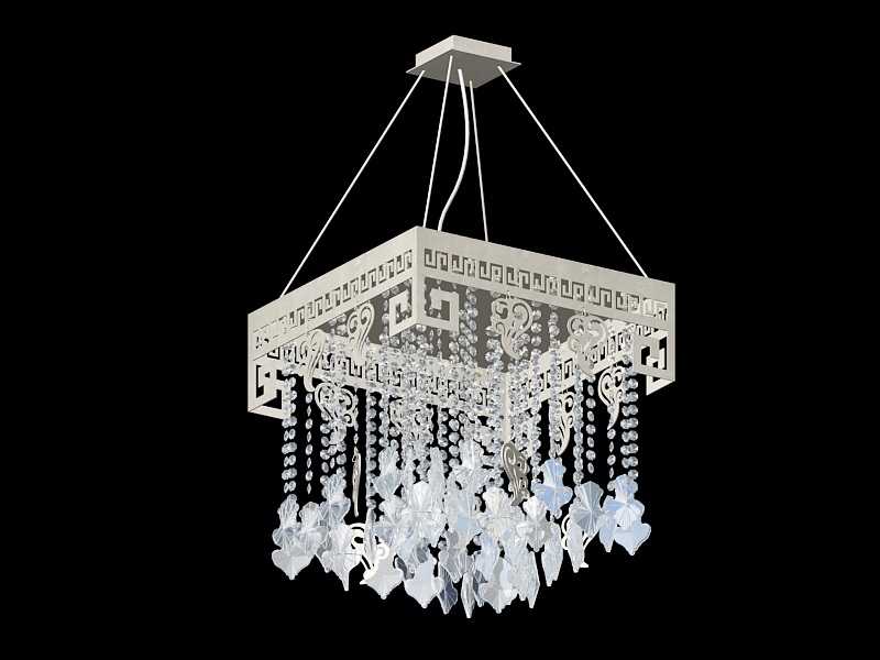 Oriental Chandelier Light Fixture 3d model download — 3D model download