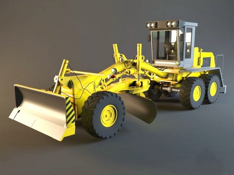 Tractor Grader 3d model download — 3D model download