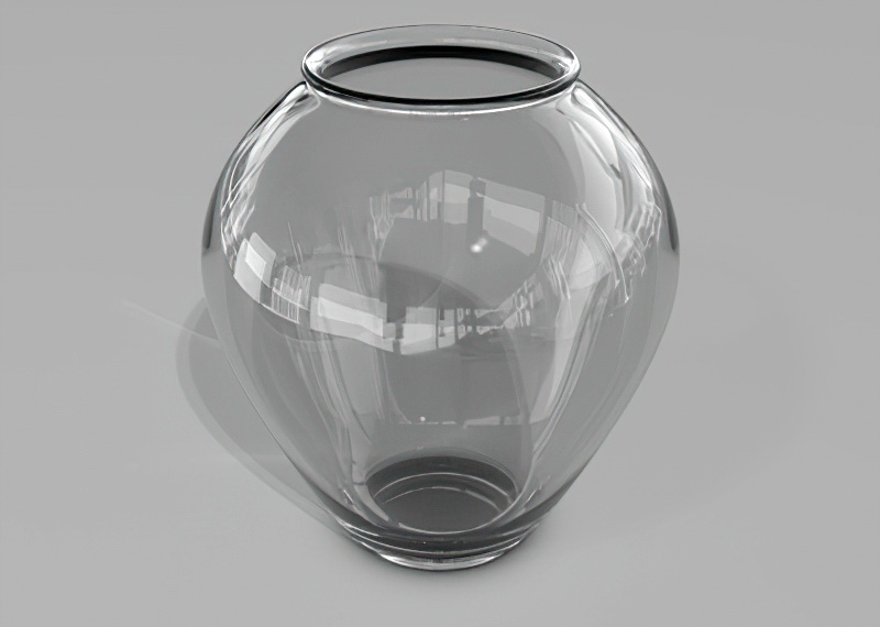Round Glass Jar 3d model download — 3D model download