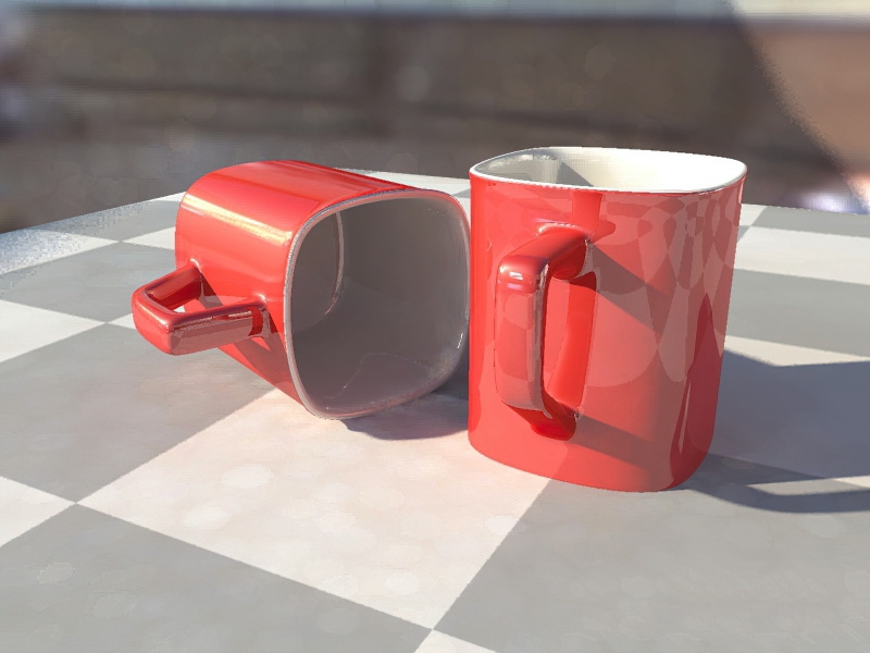 Red Coffee Mugs 3d model download — 3D model download
