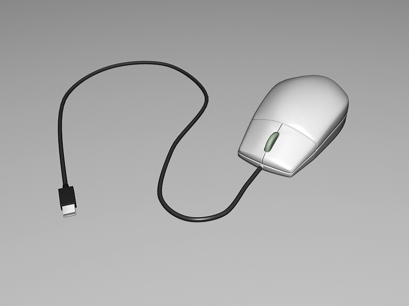 Old USB Mouse 3d model download — 3D model download