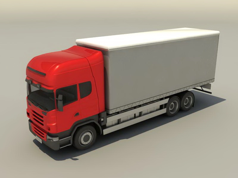 Freight Box Truck 3d model download — 3D model download