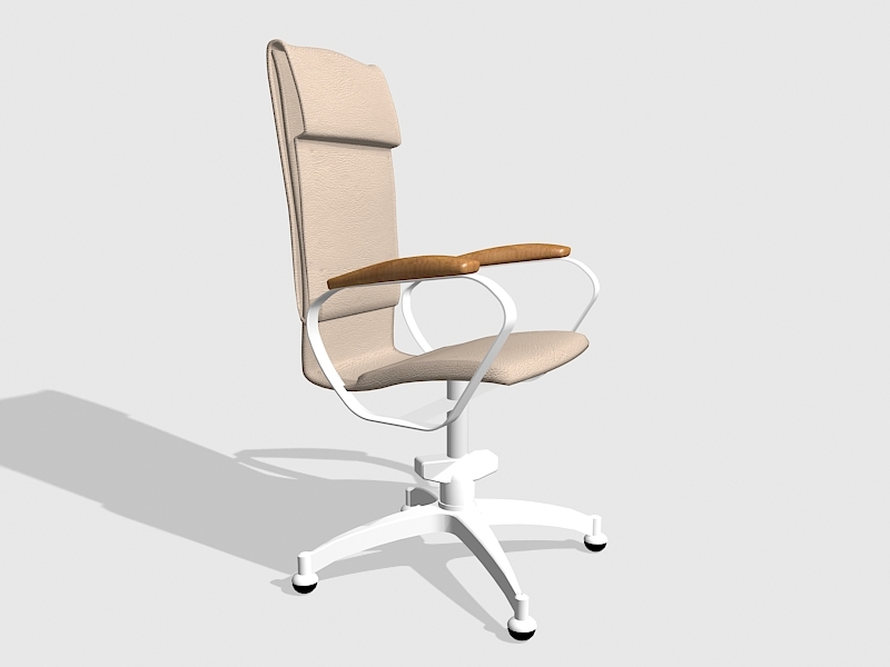 Beige Desk Chair 3d model download — 3D model download