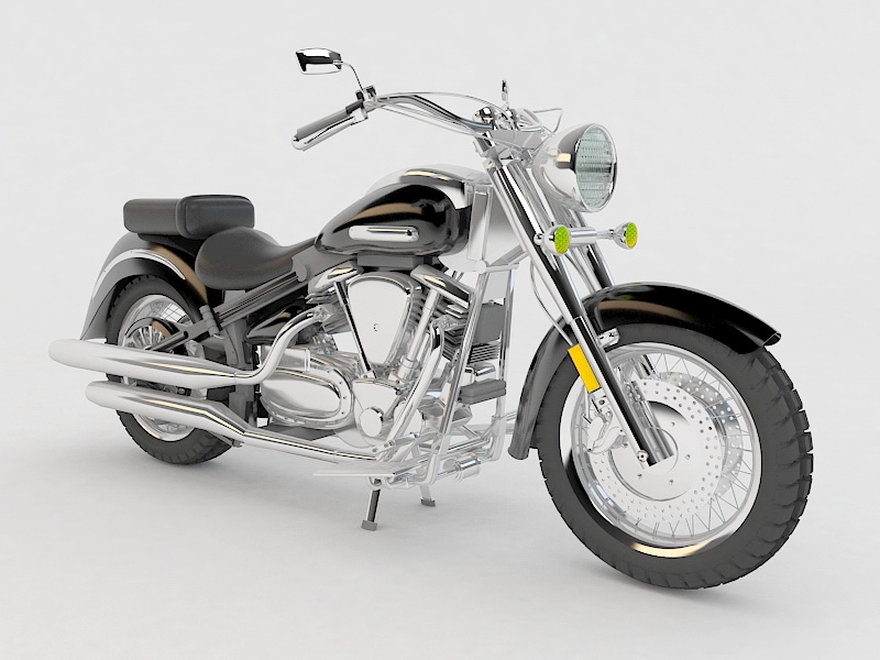 Yamaha Touring Motorcycle 3d model download — 3D model download