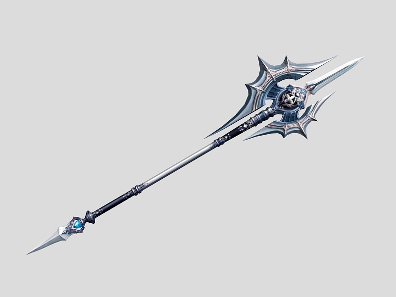 Bladed Polearm 3d model download — 3D model download