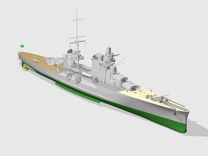 Small Warship 3d model download — 3D model download