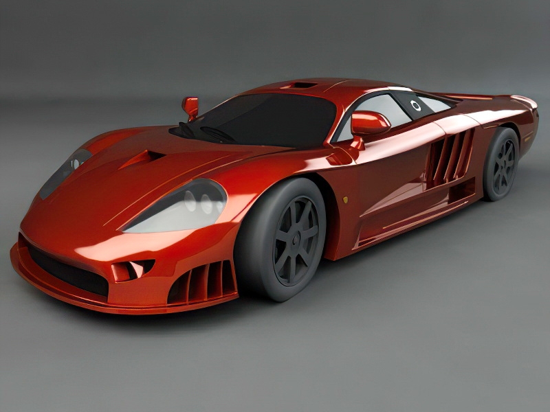 Red Roadster Car 3d model download — 3D model download