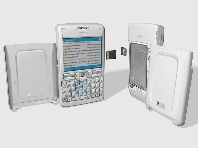 Nokia E61 Smartphone 3d model download — 3D model download