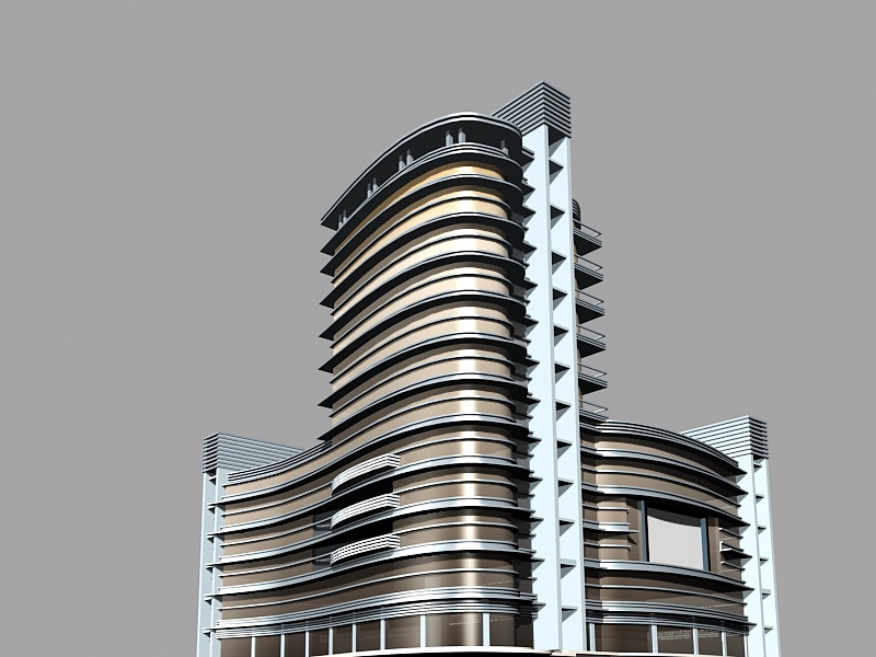 Commercial Office Building Exterior Design 3d model download — 3D model download