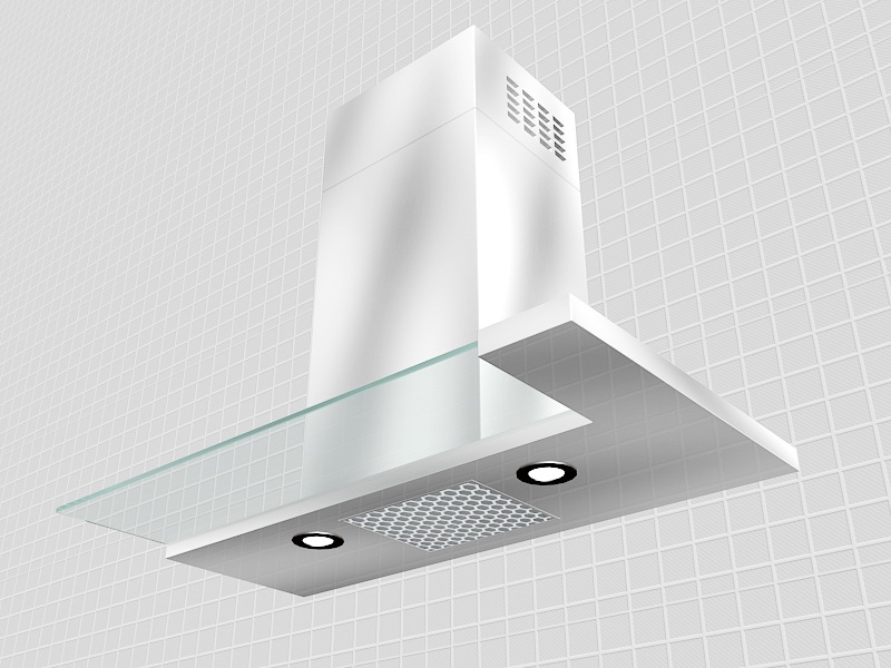 Modern Kitchen Hood 3d model download — 3D model download