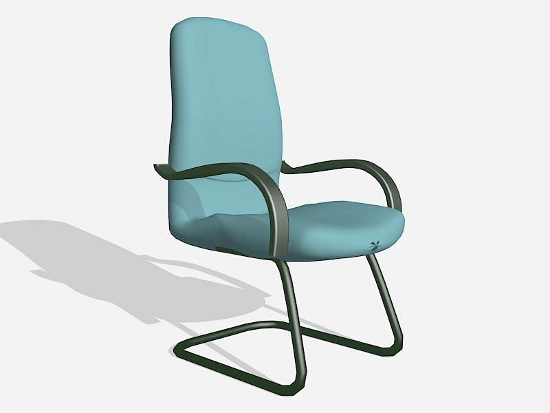 Light Blue Cantilever Chair 3d model download — 3D model download