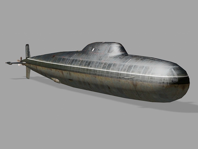 Alfa Class Nuclear-Powered Attack Submarine 3d model download — 3D model download