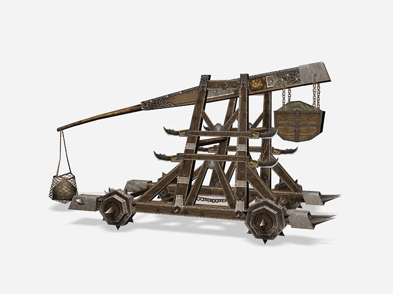 Chinese Counterweight Trebuchet 3d model download — 3D model download