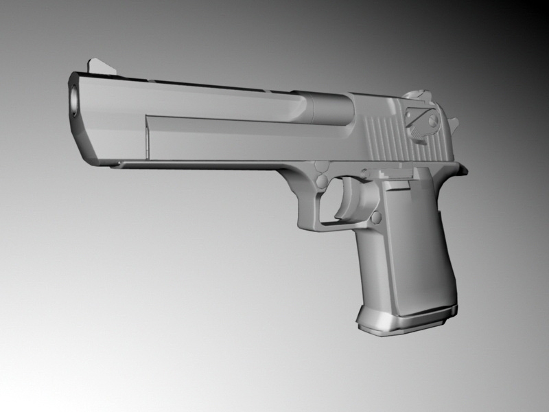 Auto Pistol 3d model download — 3D model download