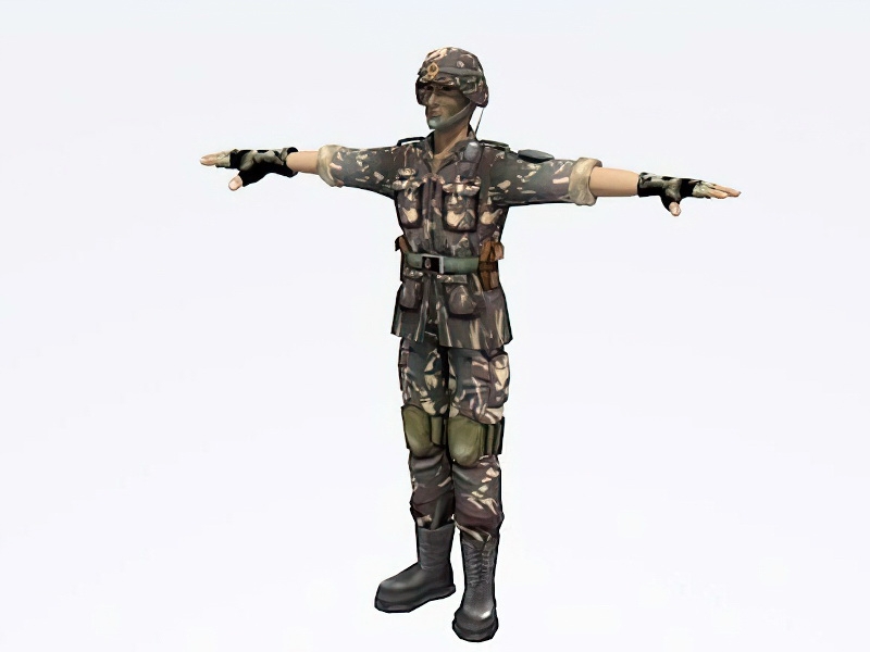 Chinese Soldier 3d model download — 3D model download