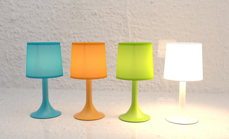 Colorful Table Lamp Collection 3d model download — 3D model download