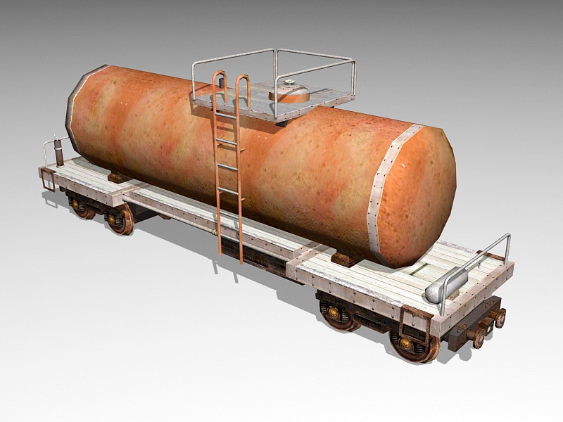 Old Oil Tank Train 3d model download — 3D model download