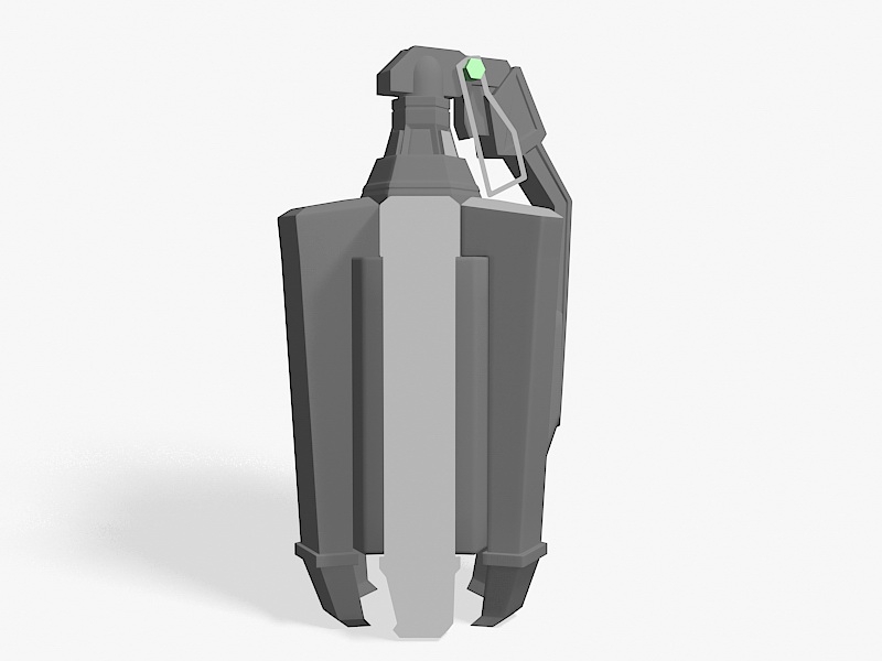Futuristic Grenade Concept 3d model download — 3D model download