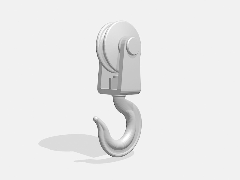 Pulley with Hook 3d model download — 3D model download
