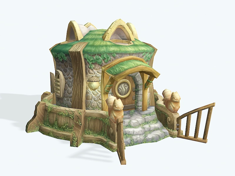 Cartoon Squirrel House 3d model download — 3D model download