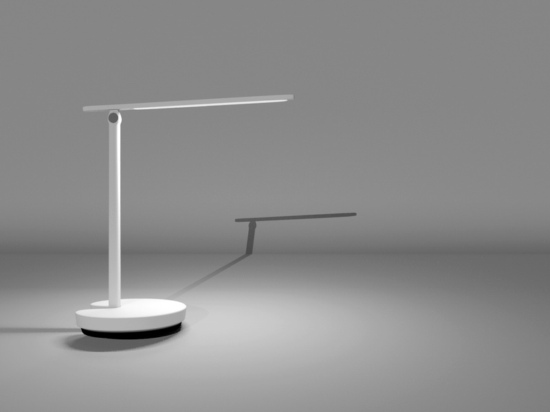 Modern White Desk Lamp 3d model download — 3D model download