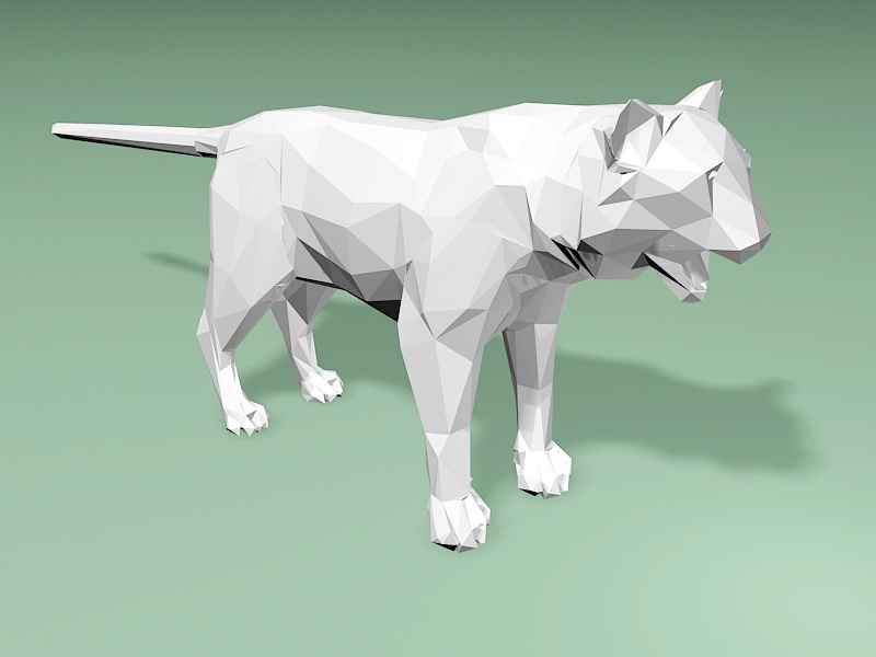 Tiger LowPloy 3d model download — 3D model download