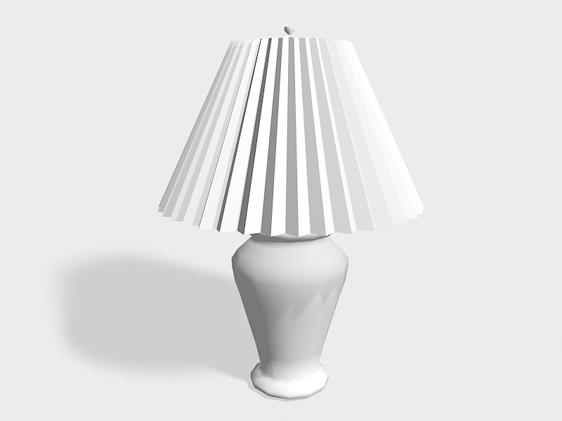 White Table Lamp 3d model download — 3D model download