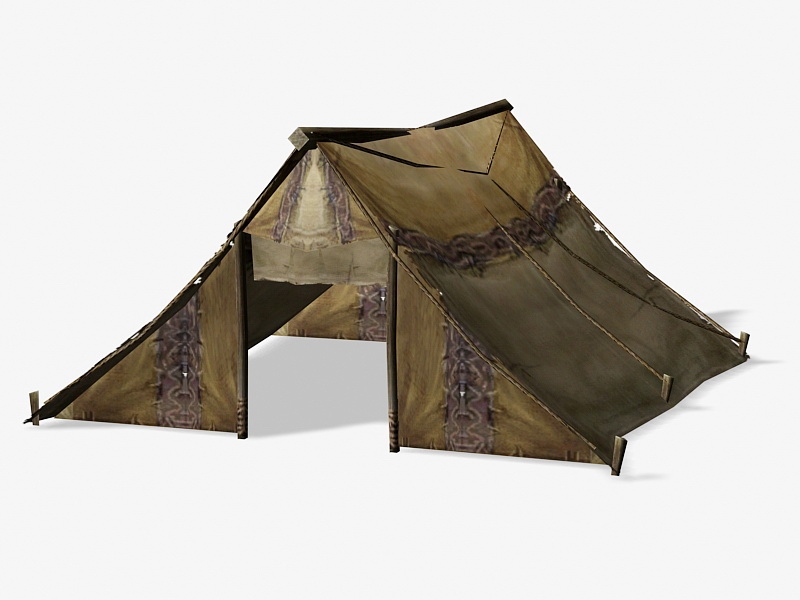 Old Camping Tent 3d model download — 3D model download