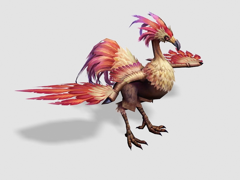 Red Chocobo 3d model download — 3D model download