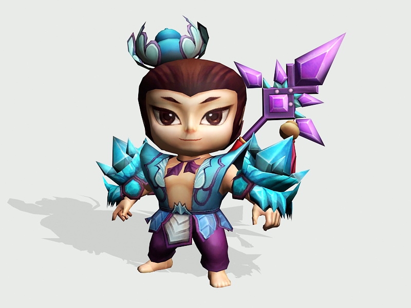 Chinese Anime Mage Boy 3d model download — 3D model download