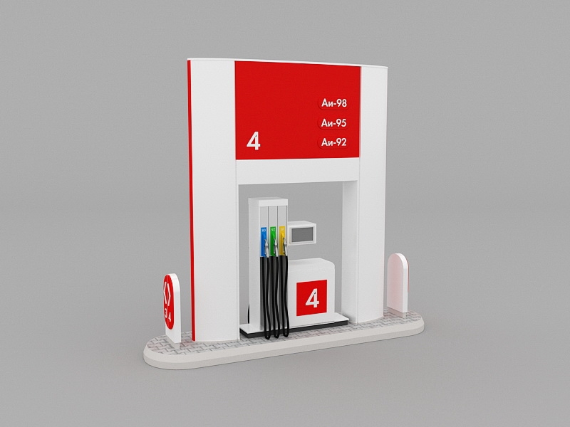 Gas Station Pump 3d model download — 3D model download