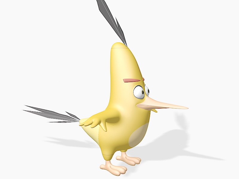 Angry Birds Chuck 3d model download — 3D model download