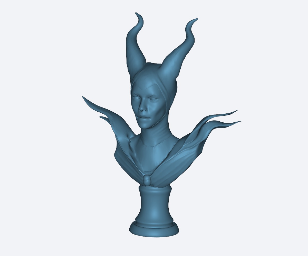 Maleficent — Horned Bust — 3D model download