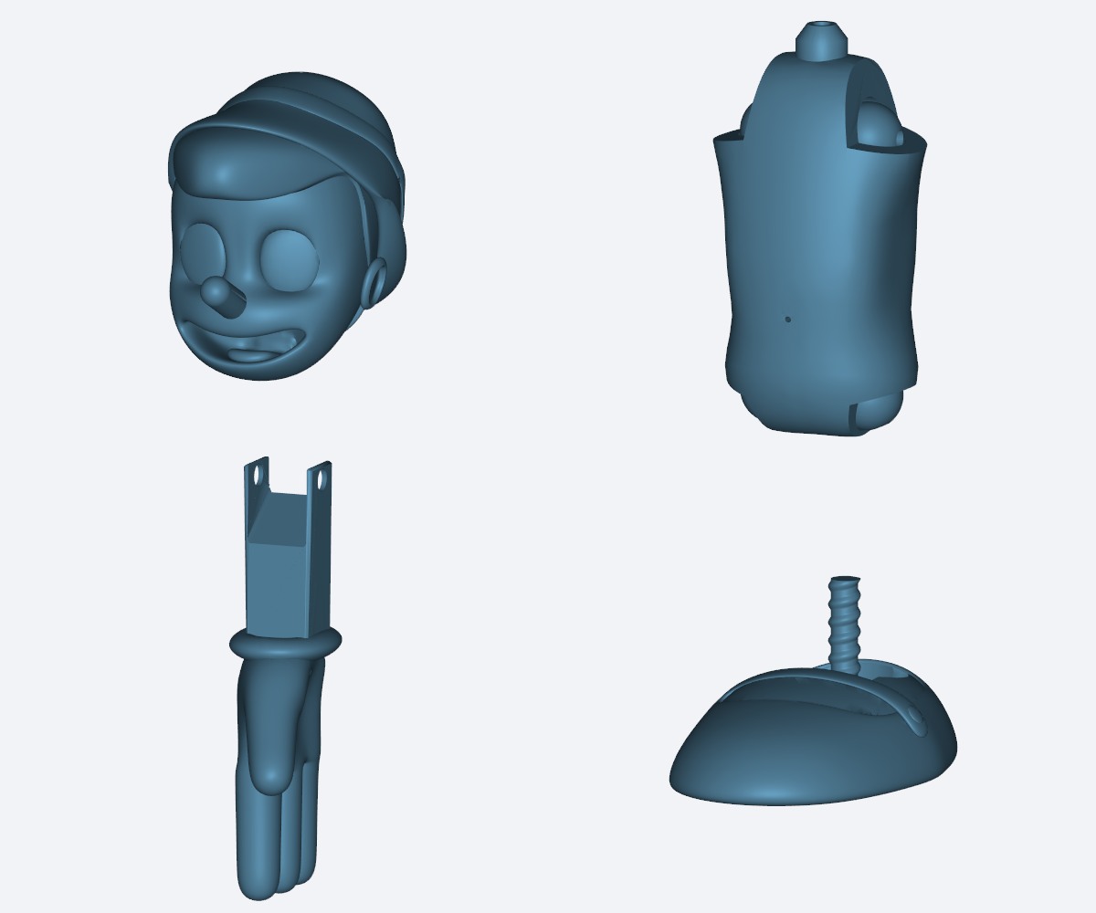 Pinocchio — Marionette Parts Set — 3D model download