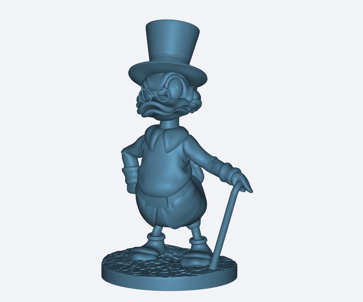 Scrooge McDuck — Top Hat & Cane Figure — 3D model download