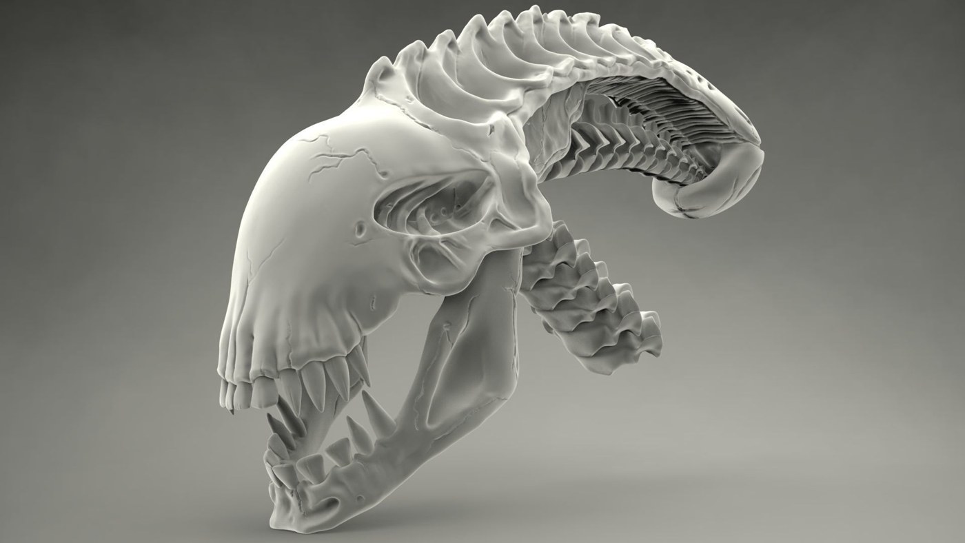 Alien Skull — 3D model download