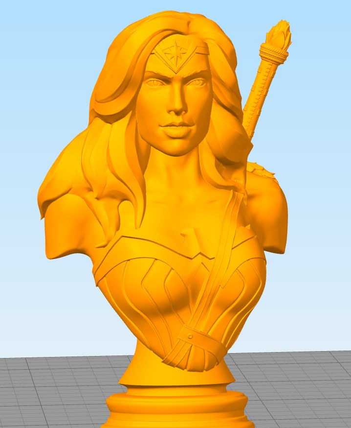 wonderwoman bust — 3D model download