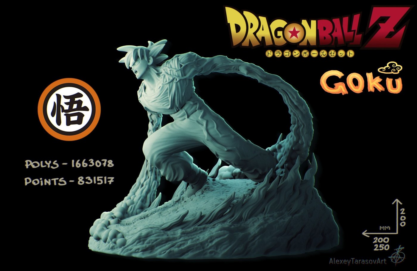 Goku on the stand — 3D model download