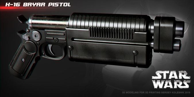 K 16 Pistol from Star Wars — 3D model download