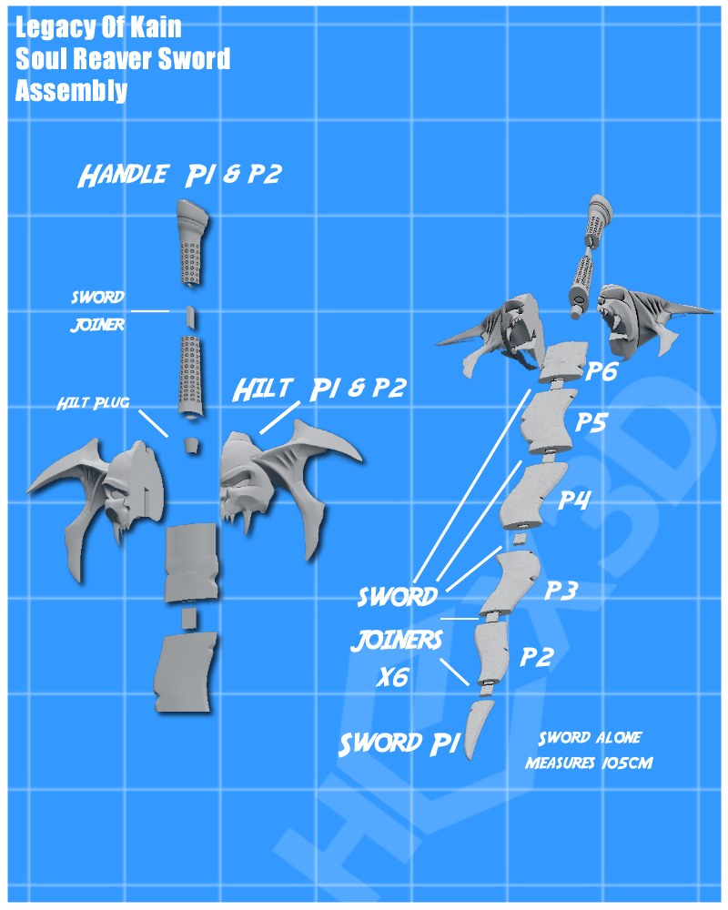 Soul Reaver Sword from Legacy of Kain Hex3d — 3D model download