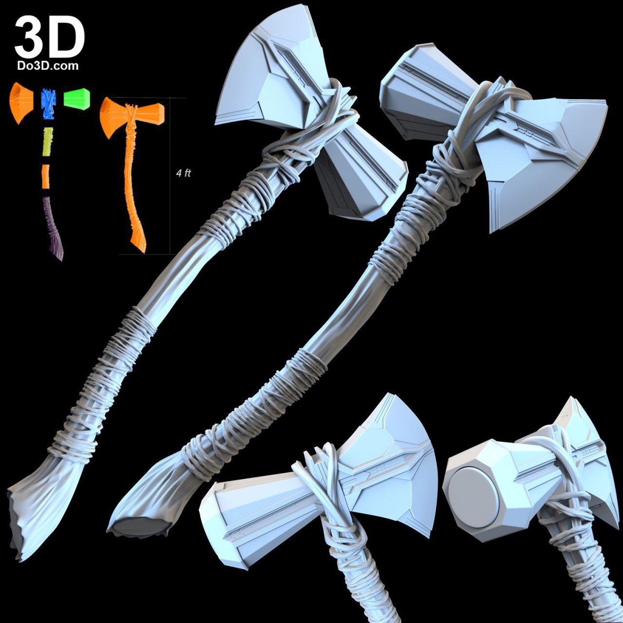 Thor Stormbreaker Axe Weapon from Avengers 3 Infinity DO3D — 3D model download