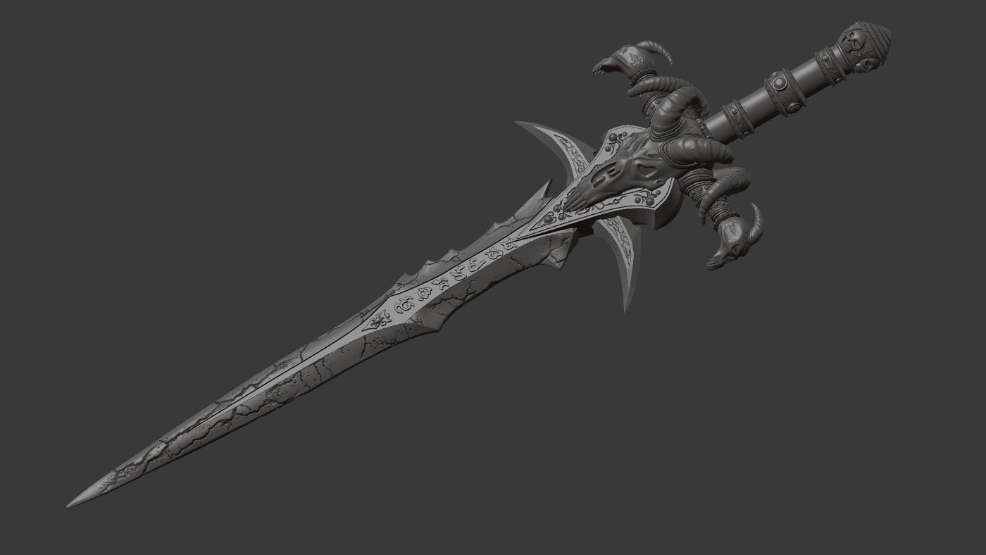 Warcraft Sword Frostmourne — 3D model download
